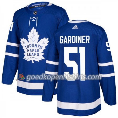 Toronto Maple Leafs Jake Gardiner 51 Adidas 2017-2018 Blauw Authentic Shirt - Mannen